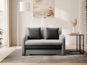 Divano letto 2 posti Sri Lanka - Tessuto grigio chiaro + grigio scuro