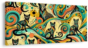 Quadro su tela – Gatti colorati