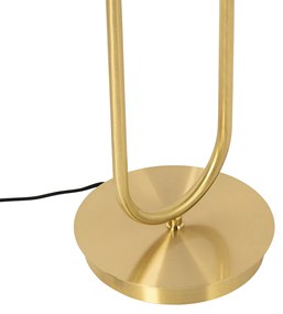 Lampada da terra Art Déco oro con vetro 2 luci - Laura