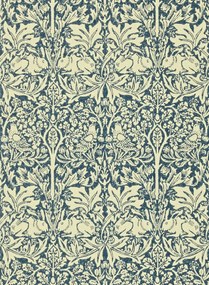 Morris & Co Carta da parati Brer Rabbit - Indigo/ Vellum