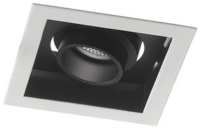 Incasso led apollo nero in alluminio 10w 1000lm 3000k orientabile 1...