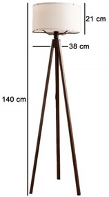 Lampada da terra AYD 1xE27/40W/230V marrone/bianco