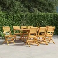 Sedie da Giardino Pieghevoli 8pz 47x62x90cm Legno Massello Teak 3155066