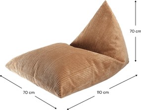 Pouf a sacco per bambini marrone con rivestimento in velluto a coste Big Lounger – Wigiwama