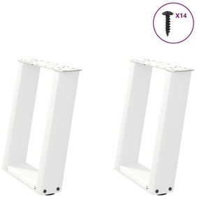 Gambe Tavolino Caffè A U 2 Pz Bianco 38x(42-43) Cm Acciaio /