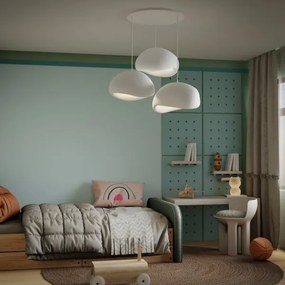 Brilagi - Lampada a sospensione con cavo WABI SABI 3xE27/40W/230V bianca