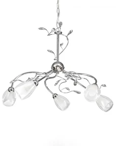 Lampadario Moderno 4728/5 grigio paralume grigio 5x E14