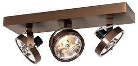 Faretto di design bronzo scuro 3 luci orientabile e inclinabile - Go