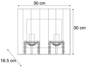 Set di 2 lampade da parete cromate con paralume nero - Ann-Kathrin 2