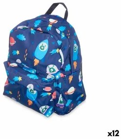 Zaino Scuola Nave spaziale Multicolore 28 x 12 x 22 cm (12 Unità)