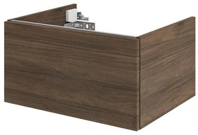 Mobile da bagno sospeso sotto lavabo L 60 x H 35 x P 48 cm noce, 1 cassetto Neo, Maniglie acquistabili separatamente