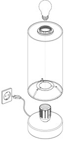 Eglo 95118 - Lampada da tavolo dimmerabile PASTERI 1xE27/40W/230V