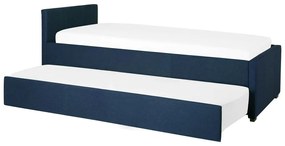 Letto estraibile tessuto blu marino 90 x 200 cm MARMANDE Beliani
