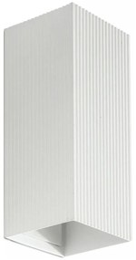 FARO 40565 - Applique SOLE 2xGU10/8W/230V bianco ondulato quadrato