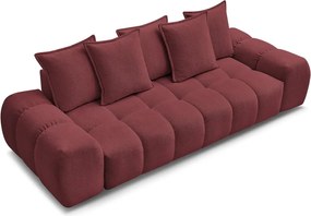 Divano burgundy con rivestimento in ciniglia 278 cm Everest – Bobochic Paris