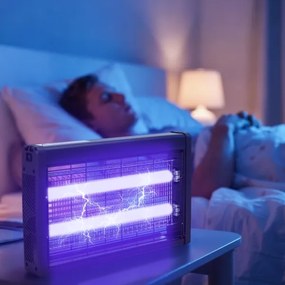 Brilagi - Trappola elettrica per insetti 2xUV/18W/230V 100 m2 nera