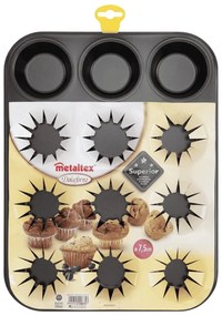 Teglia per 12 muffin , 30 x 30 cm - Metaltex