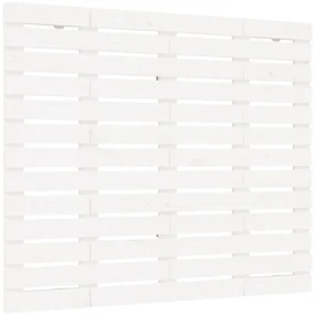 Testiera da parete bianca 146x3x91,5 cm legno massello di pino