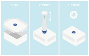 Set di 4 scatole per alimenti e pompa per il vuoto Flavia - Compactor