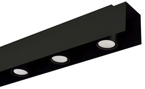 Plafoniera Moderna 5 Luci Cassiopea In Acciaio Nero