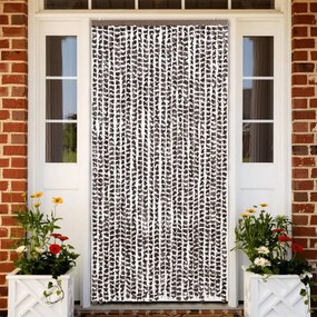 Tenda Antimosche Marrone E Bianca 100x200 Cm İn Ciniglia /