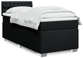 Giroletto A Molle Con Materasso Nero 90x200 Cm İn Tessuto /