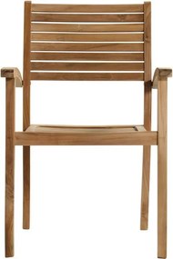 Sedia da esterno di colore naturale in legno massiccio Sunderland – Hartman