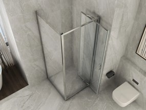 Box Doccia Cristallo 6mm 2 lati 1 fisso e 1 apertura rototraslante battente trasparente o opaco 75x80xh190 cm trasparente in arrivo a marzo