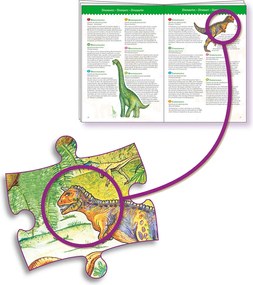 Un puzzle e un gioco di osservazione - dinosauri - 200 pezzi