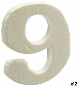 Statua Decorativa Numeri 9 12 Unità (2 x 15 x 10 cm)