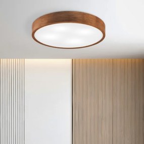 Brilagi - Plafoniera LED CARVALHO 4xE27/60W/230V finitura rovere ciliegio Ø 57,5 cm