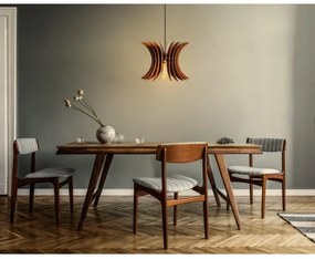 Lampadario a sospensione con filo 1xE27/60W/230V marrone diametro 20 cm