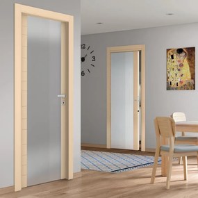 Porta battente Madera Vetrata beige L 60 x H 210 cm sinistra