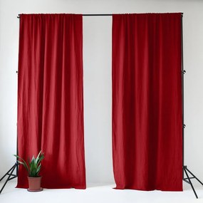 Tenda rossa in lino 140x300 cm Lava Falls – Linen Tales