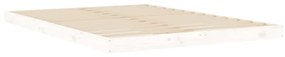 Giroletto bianco 135x190 cm double in legno massello di pino