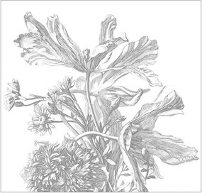 Carta da parati Engraved Flowers