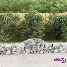 vidaXL Cesti Gabbioni ad Arco 3 pz 200x50x40/60 cm Ferro Zincato