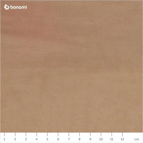 Letto matrimoniale imbottito marrone chiaro con contenitore con griglia 140x200 cm Kiana - Makamii