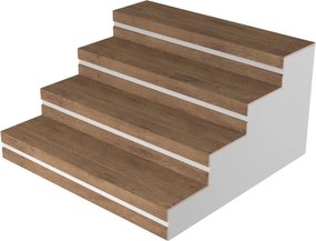 Piastrella coprigradino per scale Fable cognac L 121.5 x H 5.3 cm, Sp. 5.3 mm 2 pezzi