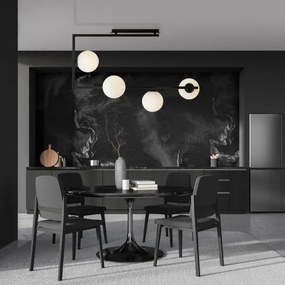 Lampadario a sospensione con supporto rigido SOMA 4xE14/10W/230V nero/bianco