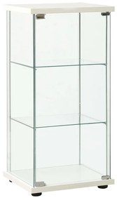 Armadietto portaoggetti in vetro temperato bianco