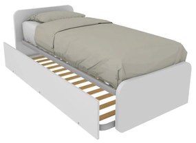 964R - Letto cameretta 80x190  singolo con secondo letto estraibile e testate personalizzabili