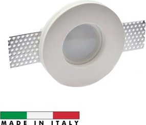 Portafaretto GU10 e MR16 in Gesso Pitturabile Tondo Ø95mm
