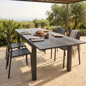 ARGENTUM - tavolo da giardino allungabile in alluminio da 150