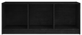 Mobile porta tv nero 104x33x41 cm in legno massello di pino