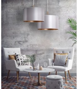 Duolla - Lampadario a sospensione con filo CANNES 1xE27/15W/230V diametro 50 cm argento/rame