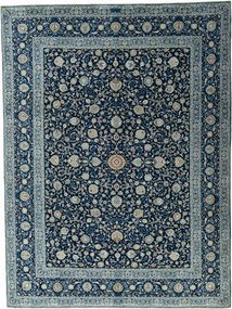 Kashan Tappeto persiano 410 x 310 Blu (Iran) Annodato A Mano