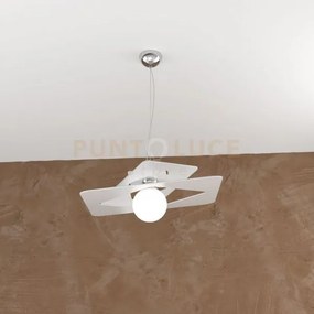 Wacky sospensione in metallo 45 cm 1 luce attacco e27 bianco