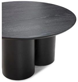 Tavolino da salotto rotondo nero ø 80 cm Lua – MOME