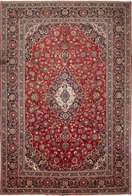 Kashan Tappeto 270 x 400 Rosso (Iran) Annodato A Mano